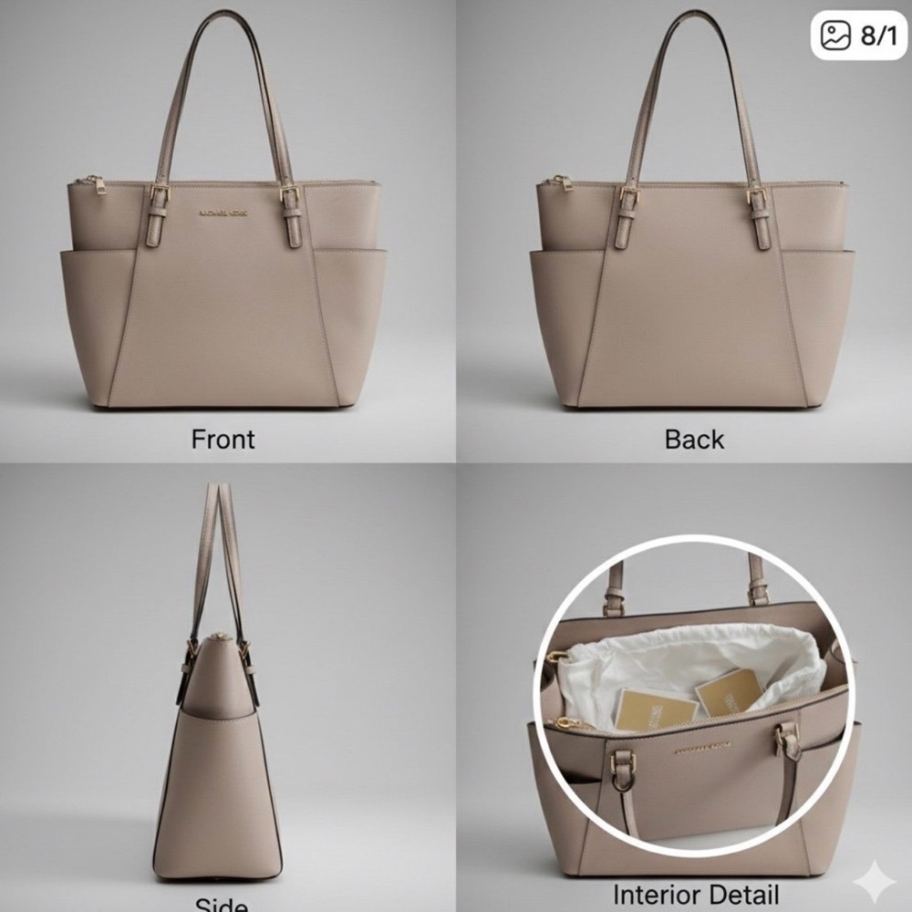 Michael Kors Taupe Tote Bag